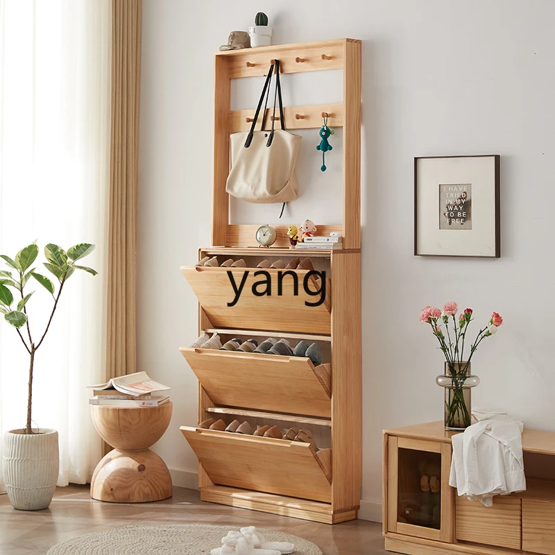 LTT with coat rack simple modern door ultra-thin shoe cabinet