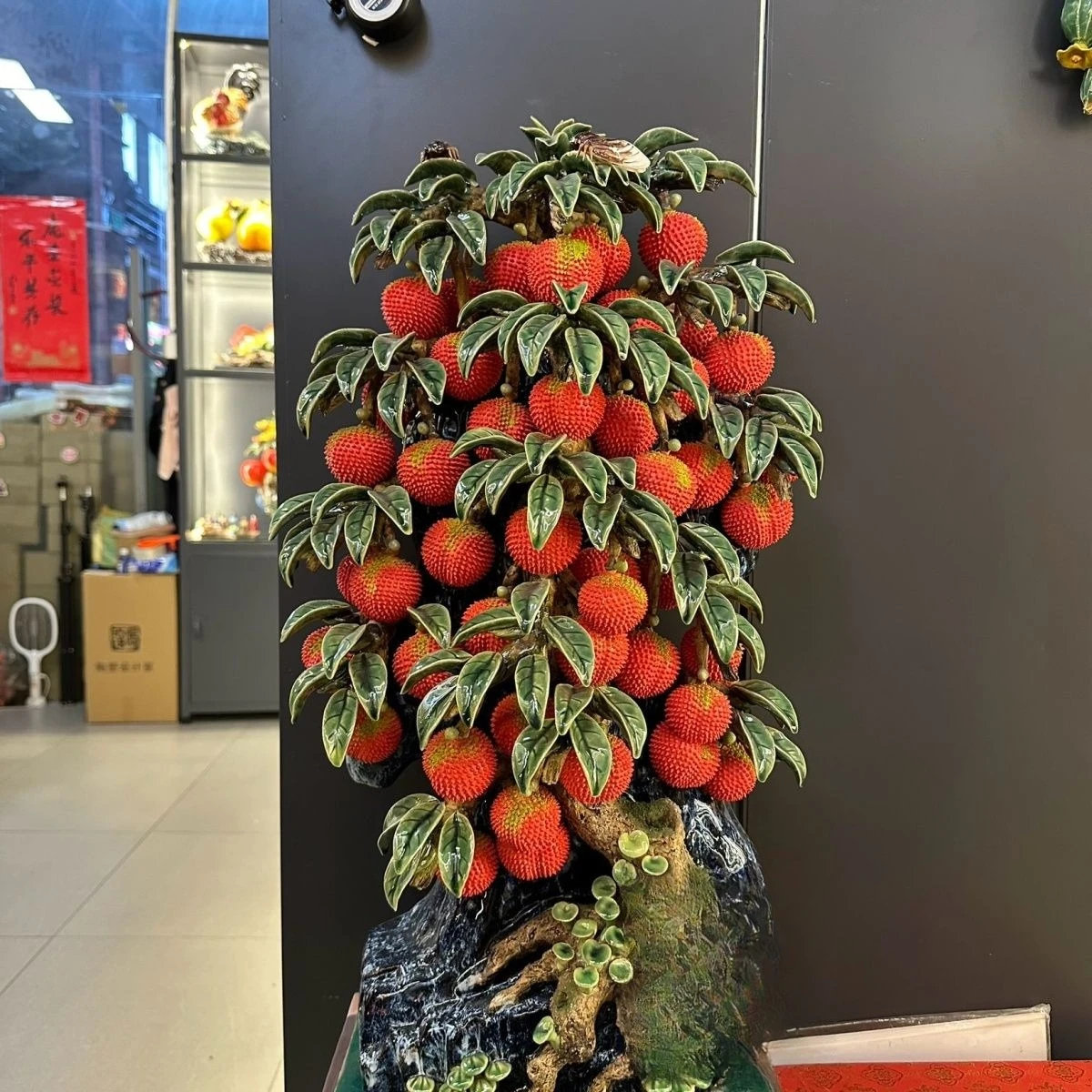 Litchi Tree Ceramic Crafts Home Decorations Living Room Office Ornaments