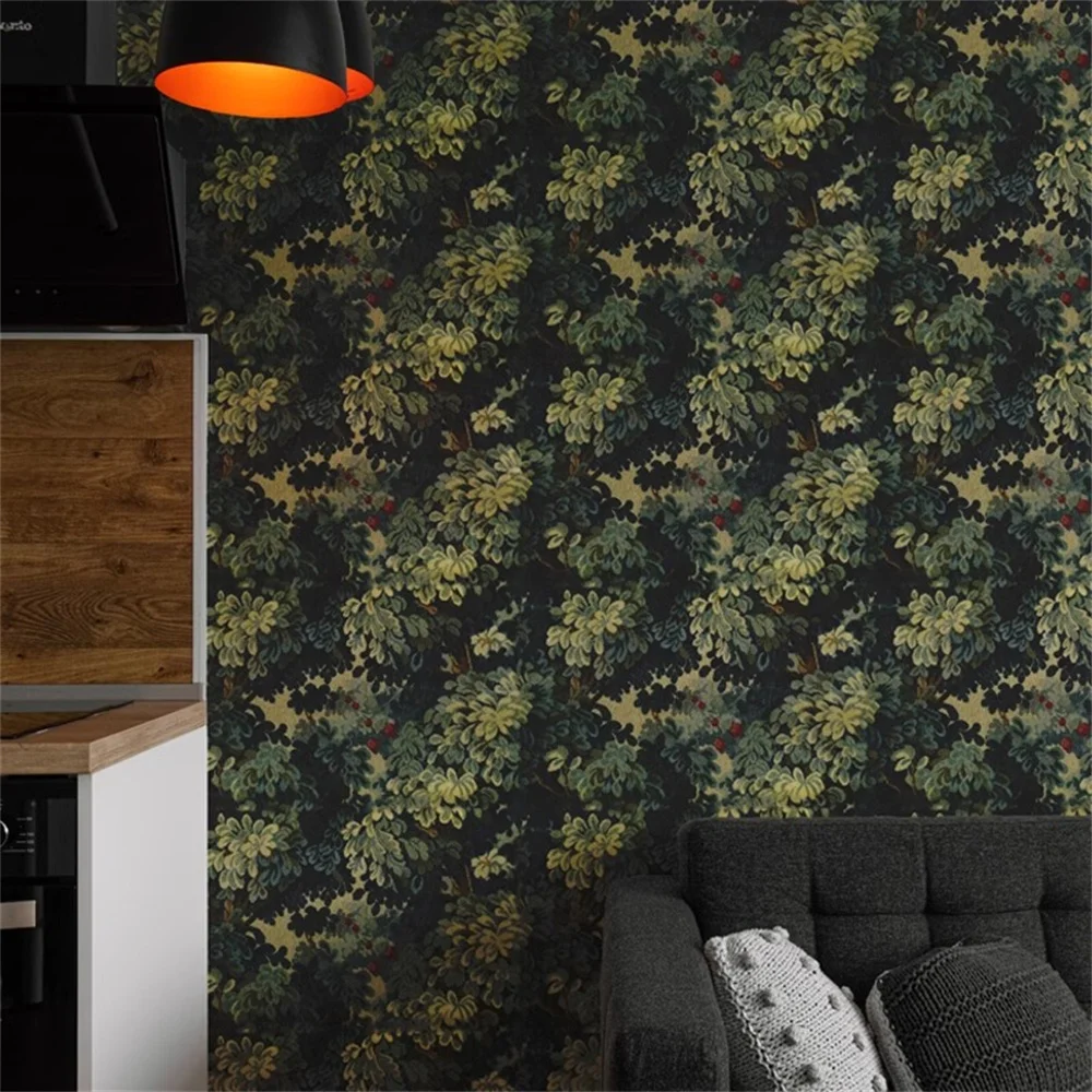 Custom American tree leaves tropical rainforest wallpaper for living room natural Nordic murals living room bedroom background