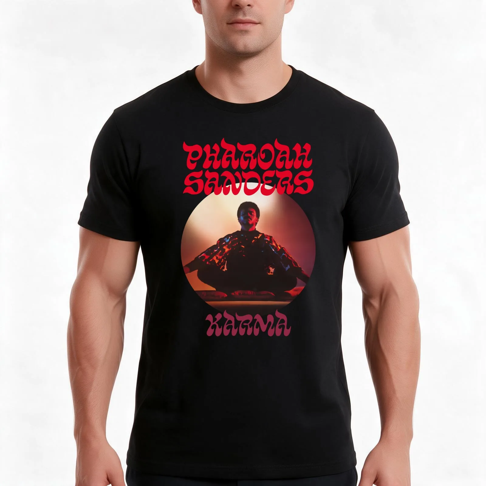PHAROAH SANDERS - KARMA T-Shirt Summer Casual Cotton Tee Oversized Streetwear Tops Vintage Graphic Print Unisex Men Women