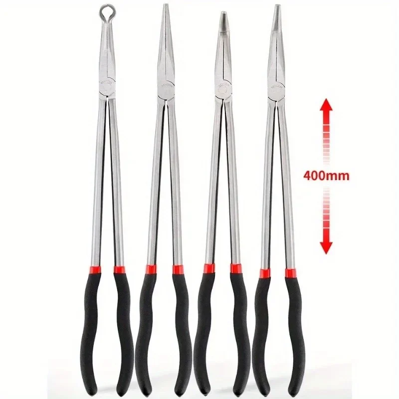 1PC 16inch Multi-purpose Long Nose Pliers Straight Needle Nose Pliers 25 / 45 Degree Curved