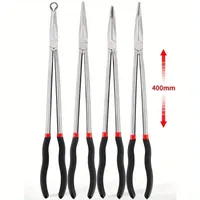 1PC 16inch Multi-purpose Long Nose Pliers Straight Needle Nose Pliers 25 / 45 Degree Curved