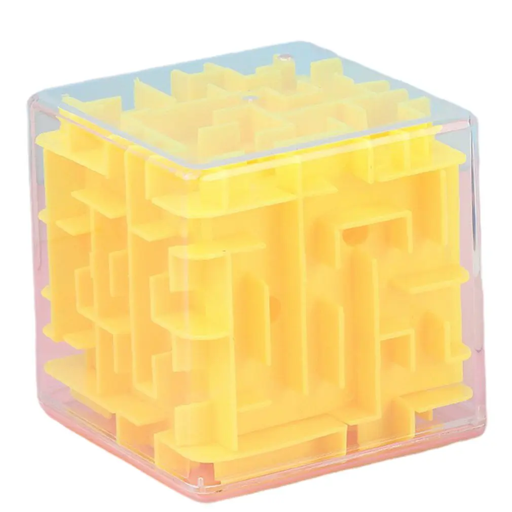 3D Mini Velocity Maze Magic Cube Plastic Puzzle Game Cubos Magicos Learning Toys Labyrinth Rolling Ball Toys For Chilren Adult