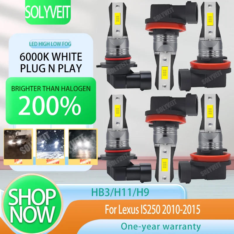 

Consistent, Clean White Light: 6000K Color Temperature for Optimal Visibility LEDs For Lexus IS250 2010 2011 2012 2013 2014 2015