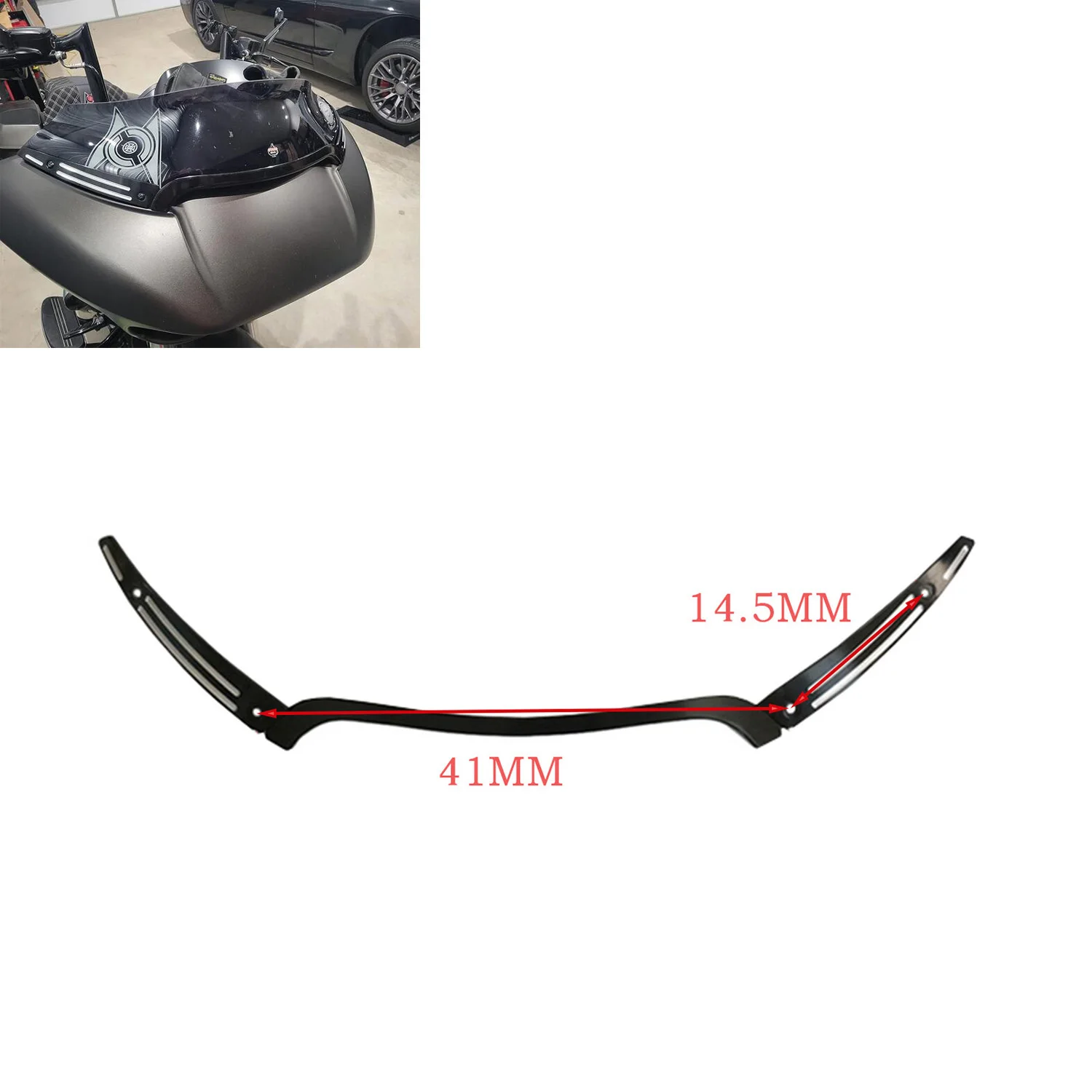 Aluminum Split Windshield Windscreen Center Side Fairing Trim For Harley Touring Road Glide Models FLTRXS FLTRK FLTRX 2015-2023