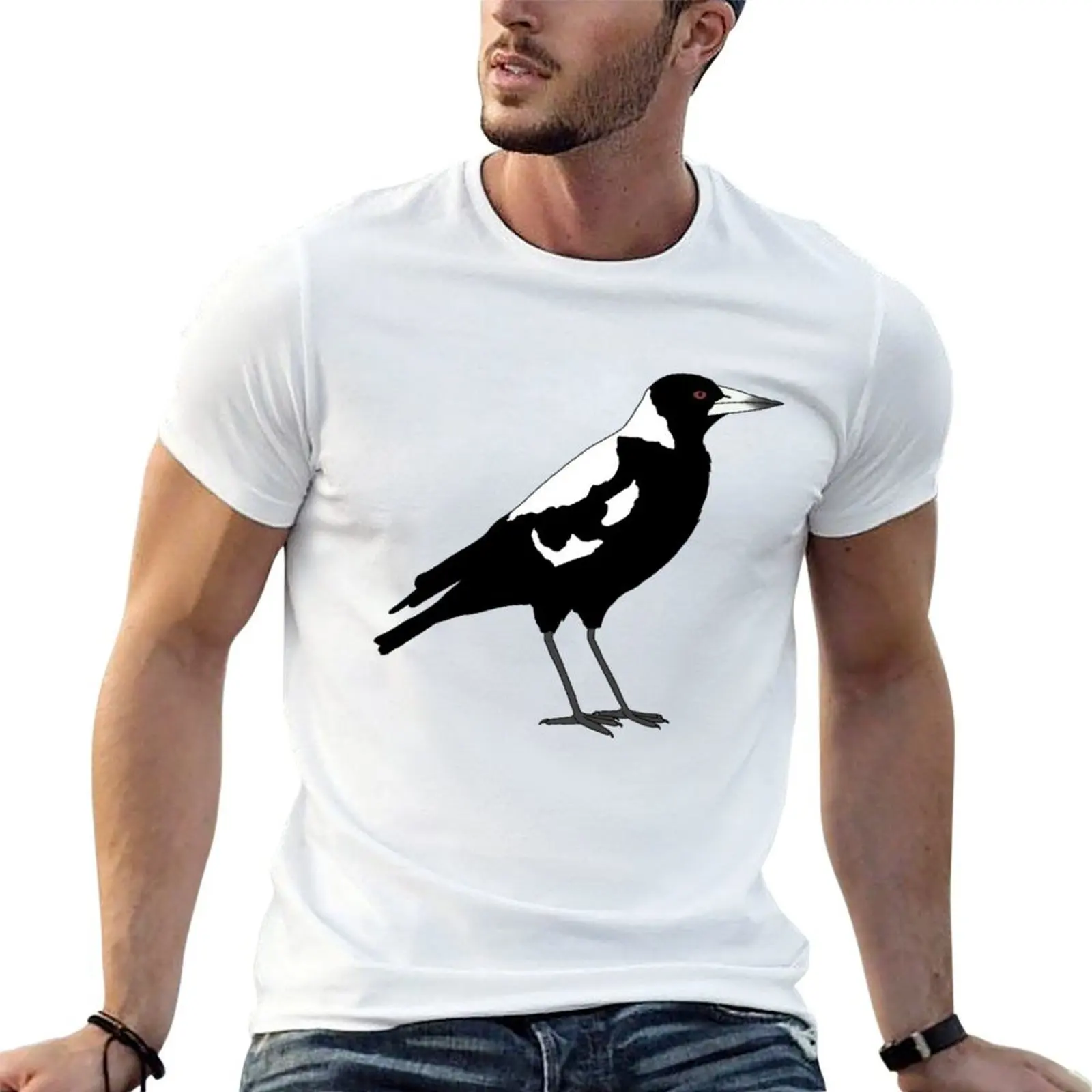 Australian Magpie T-Shirt t shirts cotton 100% man t shirt summer anime tshirt T-shirt