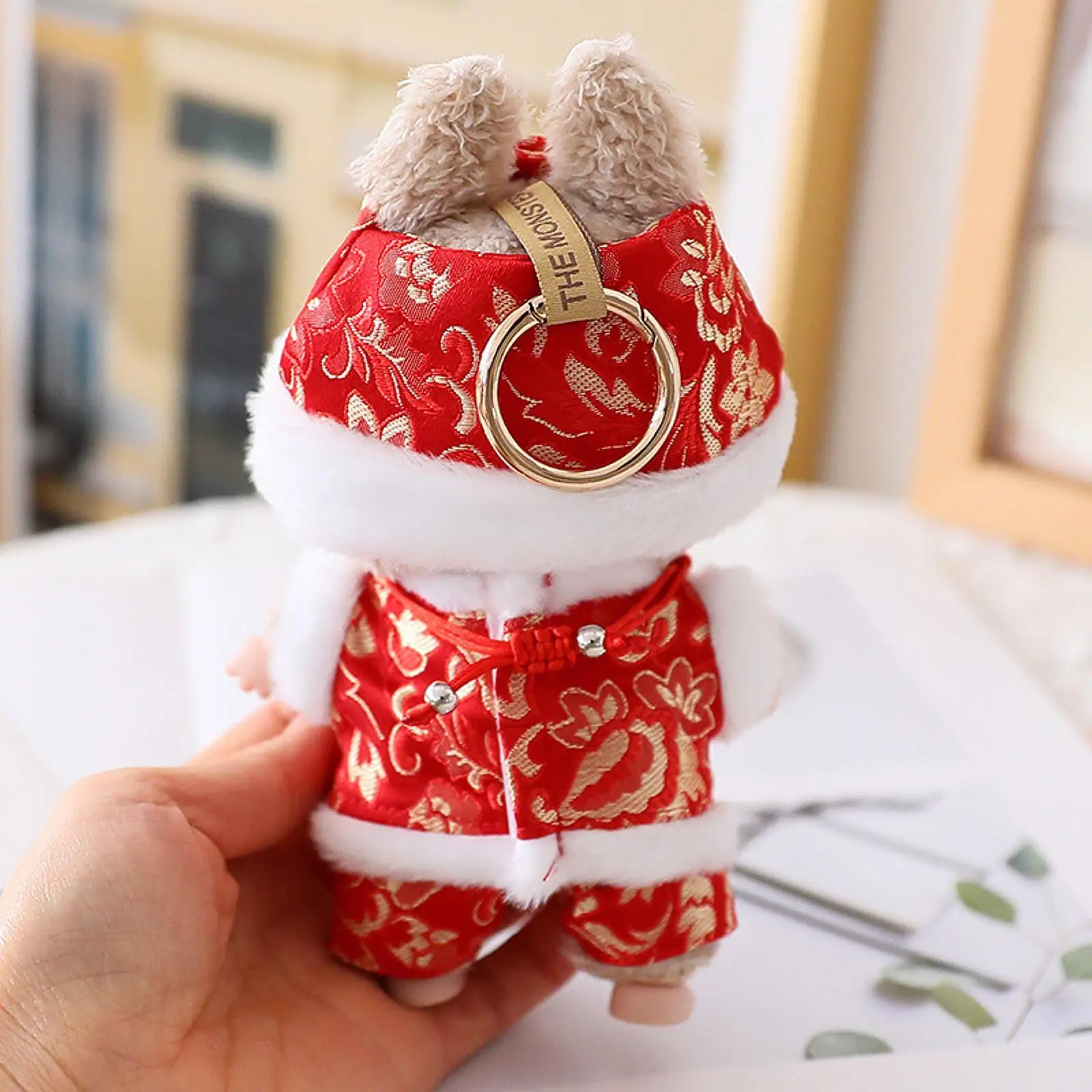 

Plush Doll Clothes Soft for Kids Birthday Gift with Hat DIY Doll Toy Dress up Pendant Doll Outfits Doll Pants for 6.69inch Doll