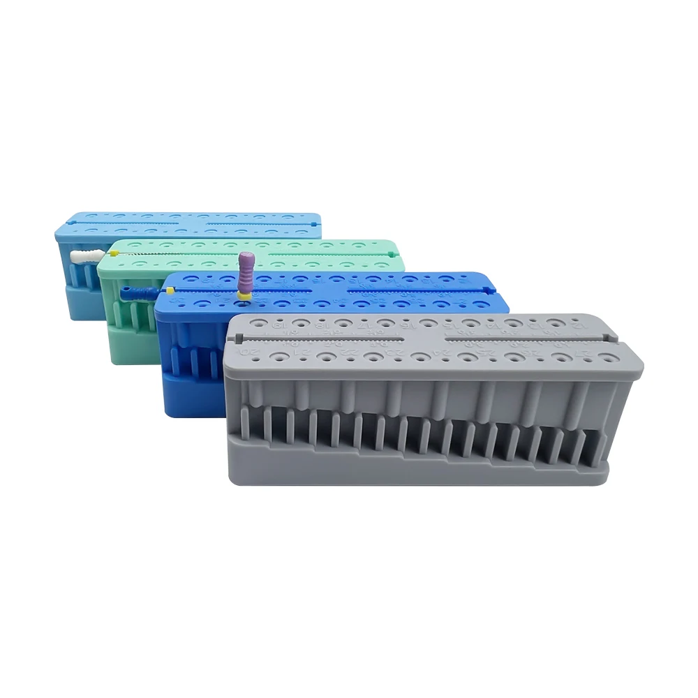 10Pcs Dental Autoclavable Measure Block Case Dental Endo Stand Measure Endodontic Block File Holder Root Canal Measurement Tools