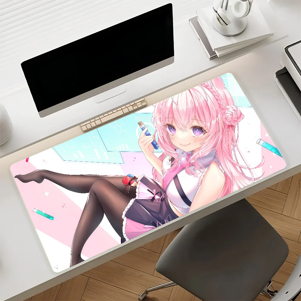 Virtual Idols H-Hakui K-Koyori Mouse Pad Anti Slip Rubber Edge Locked Thickened Laptop Gaming Desk Mat