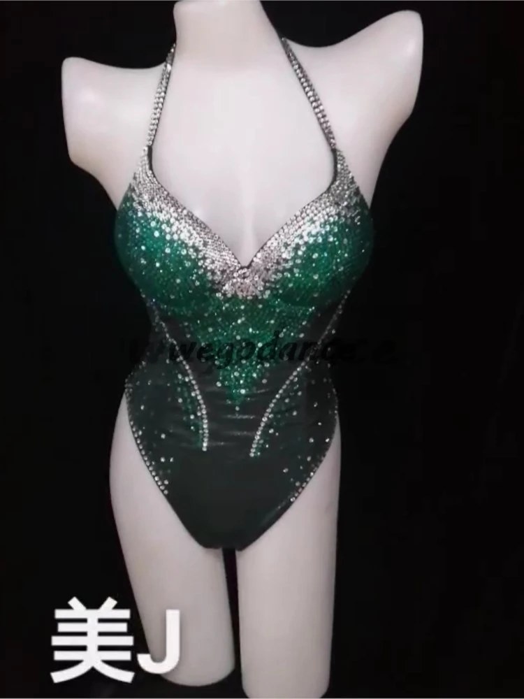 New Sexy Rhinestone Bikini Fitness And Bodybuilding Model Jumpsuit