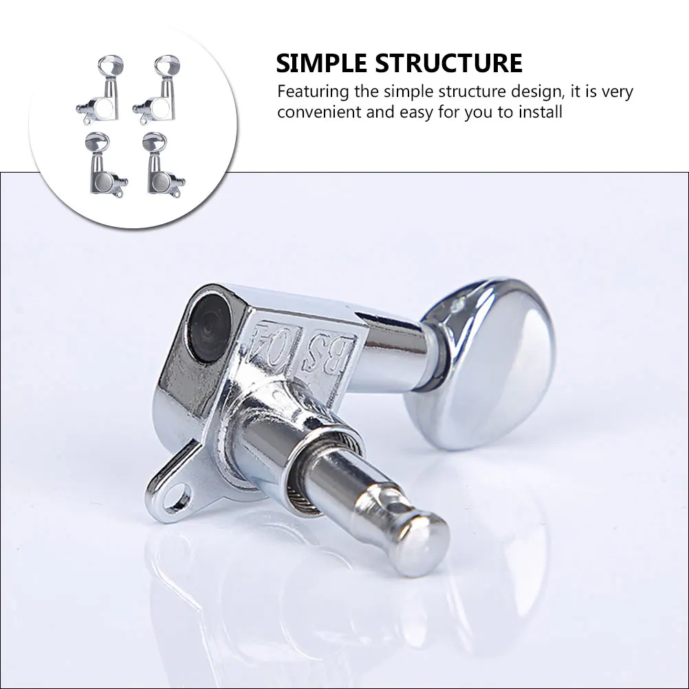 

4pcs Fully Enclosed Ukulele Tuning Pegs Durable Closed String Keys Professional Machine Head Accessories Guitar Parts
