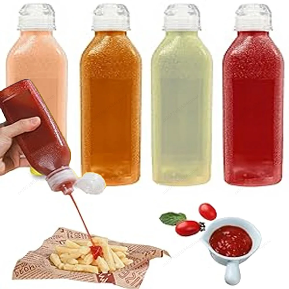 500ML Squeeze Seasoning Bottles Screaming Oil Control Bottle High Temperature Oil Resistance Soy Multifunction Sauce Oil Bottle