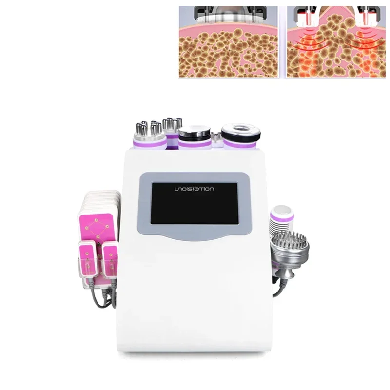 Multifunctional 40k radio frequency lipo body slimming fat ultrasonic facial massager cavitation machine