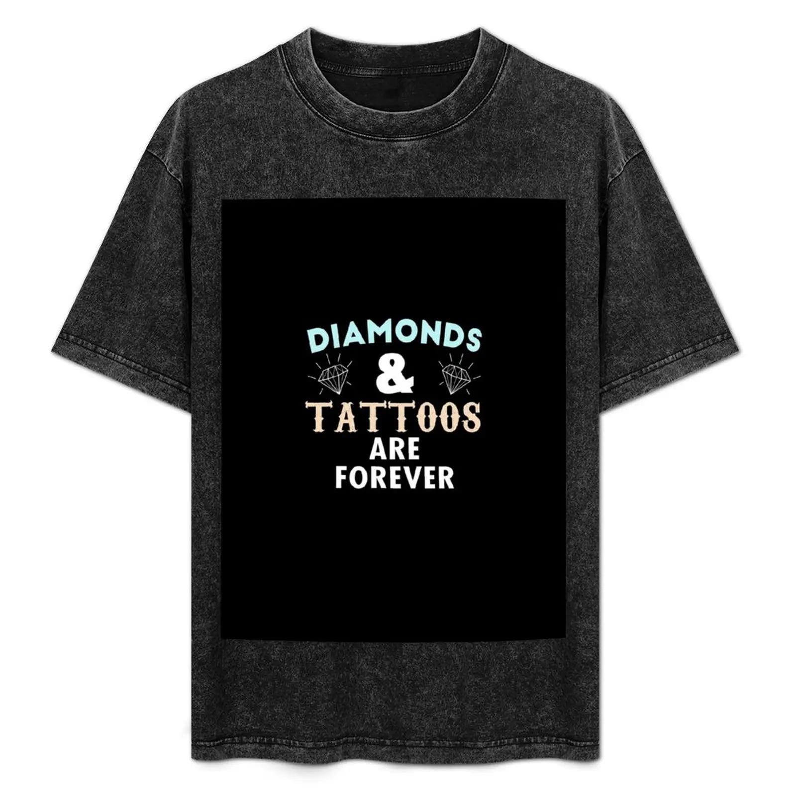 

Diamonds and Tattoos T-Shirt Basic Crew Neck Short Sleeve Top