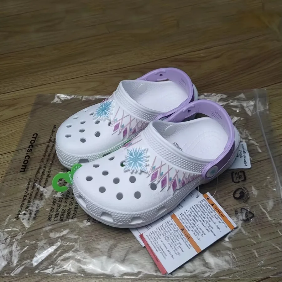 Disney Children Croc Shoes Frozen Boy Girl Beach Shoes Slippers Sandals Non-Slip Breathable Wear-Resistant Toe-Toe Slippers Gift