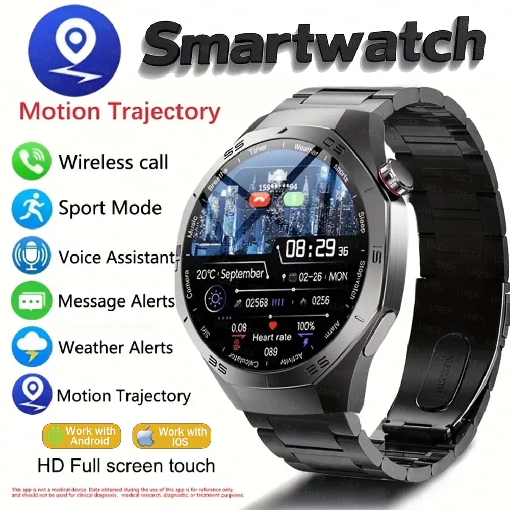 

Новые умные часы для Android ios, мужские, 1,52 HD, экран, GPS, траектория движения, пульс, Bluetooth, звонки, умные часы, водонепроницаемые, 2026