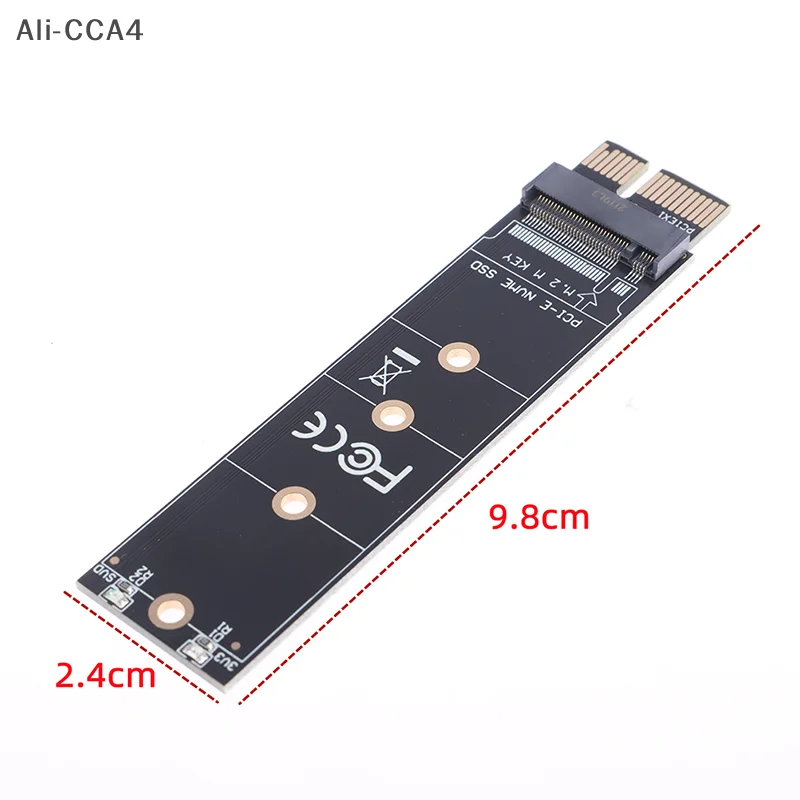 CCA4-PCIE to M2 Adapter NVMe SSD M2 PCIE X1 Raiser PCI-E PCI Express M Key Connector Internal Solid State Drive