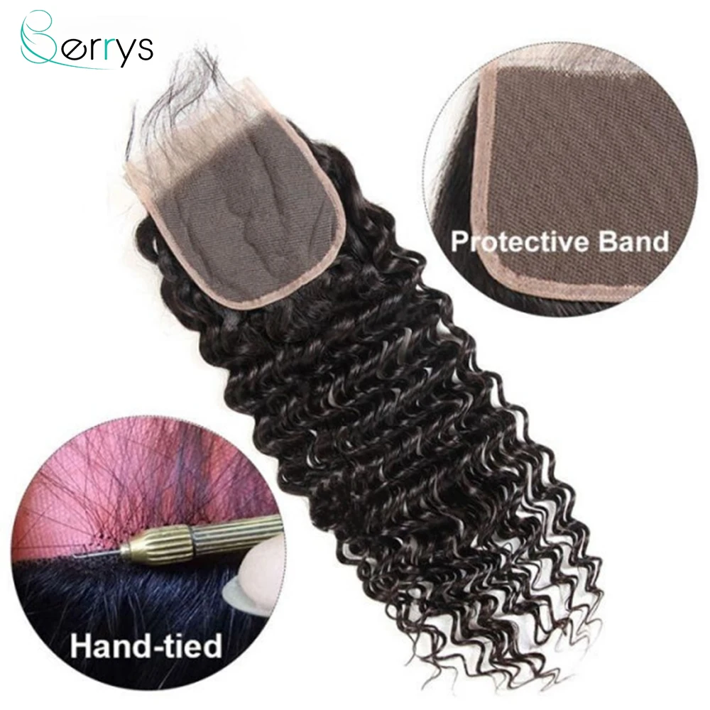 Deep Wave 6x6 HD Lace Closure Human Hair For Women Pre Plucked 5X5 HD Transparent Lace Closure 100% Human Hair With Baby Hair