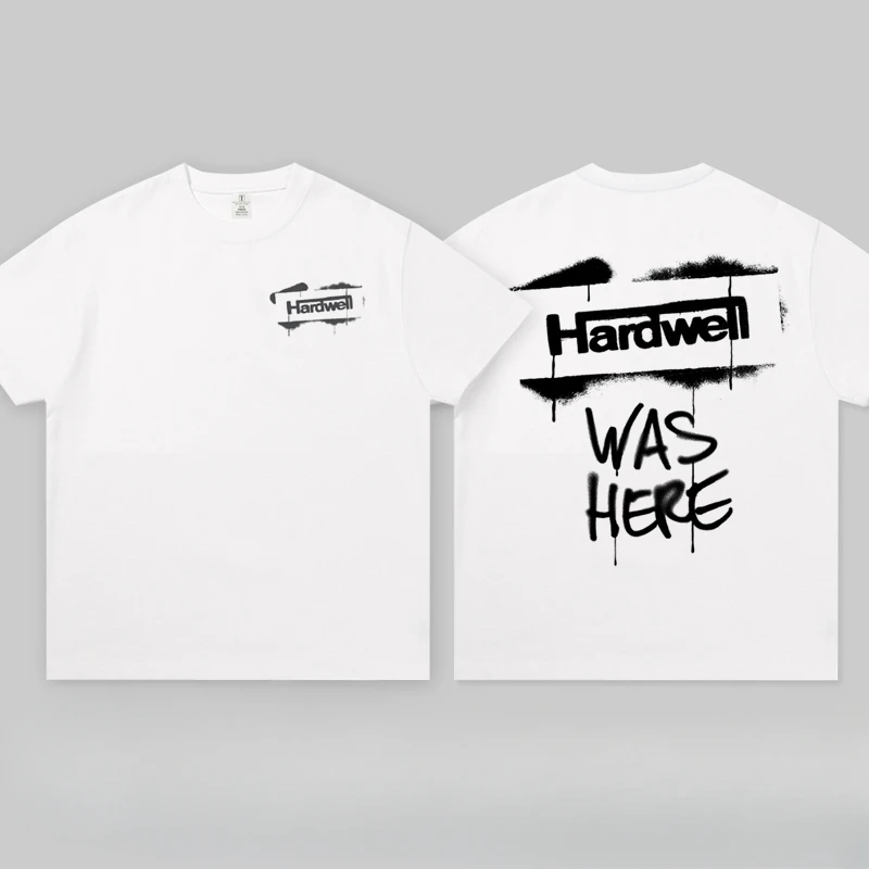 2025 Men's and Women's New Hardwell Cotton Short Sleeve T-shirt Men's Top 100 Dj Around Clothes Electric Sound Revealed Brand
