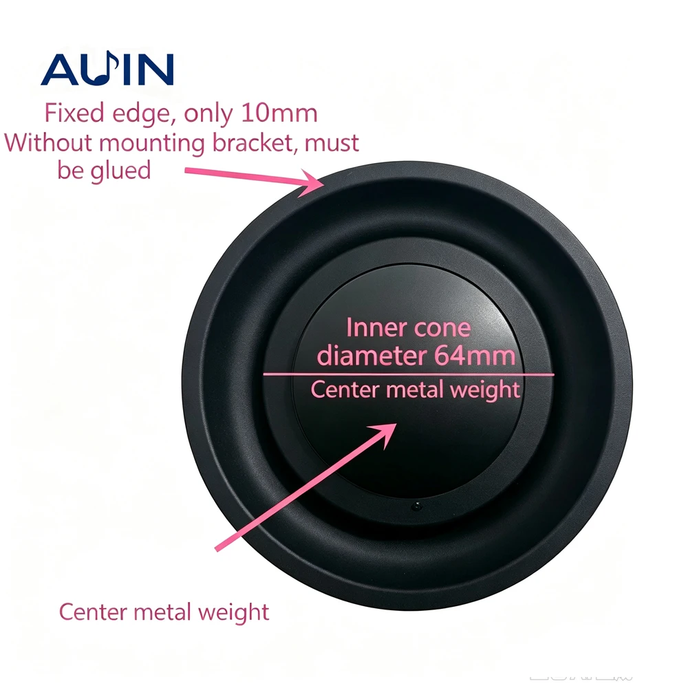 AUIN 1Pcs/2Pcs 4 Inch Bass Passive Radiator 99MM Round Speaker Diaphragm Subwoofer Accessories DIY Replace view 4