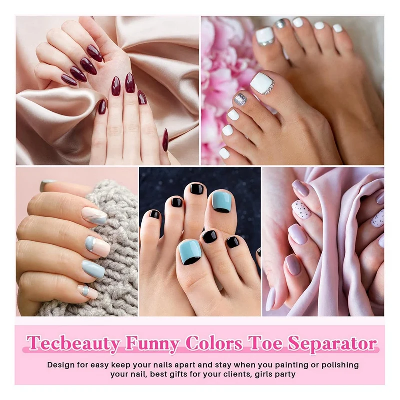 Separadores de dedos de los pies para pedicura, separadores individuales de espuma suave, cómodos, 500 piezas
