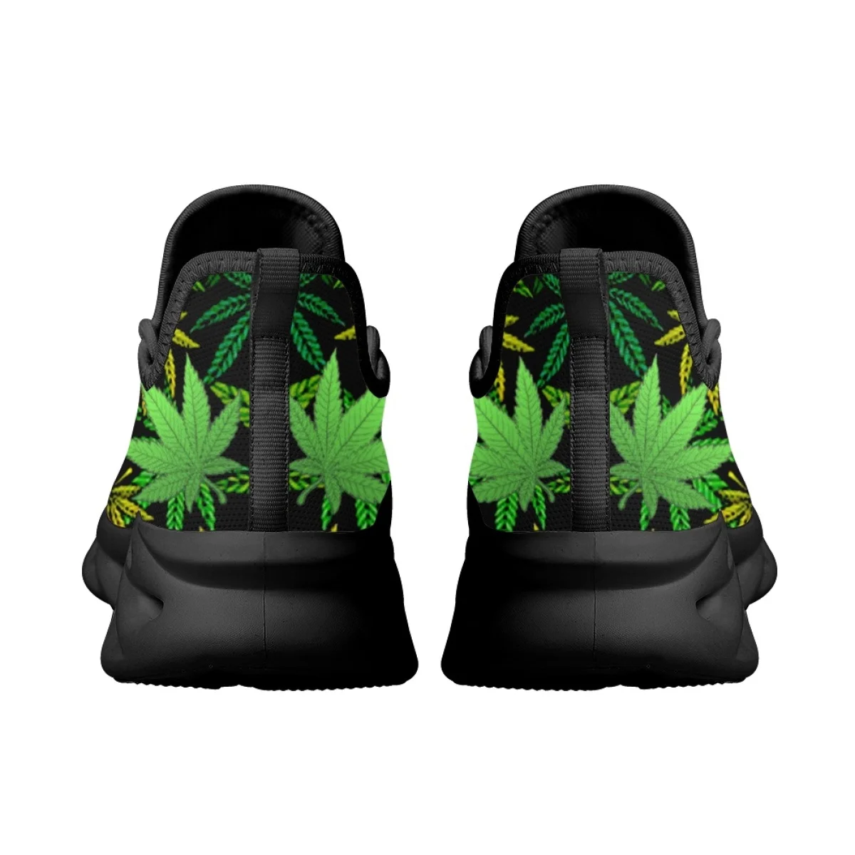 INSTANTARTS Women's Comfort Sneakers Weed Leaves Print Sexy Lips Design Outdoor Sport Shoes Lightweight Walking Footwear Zapatos