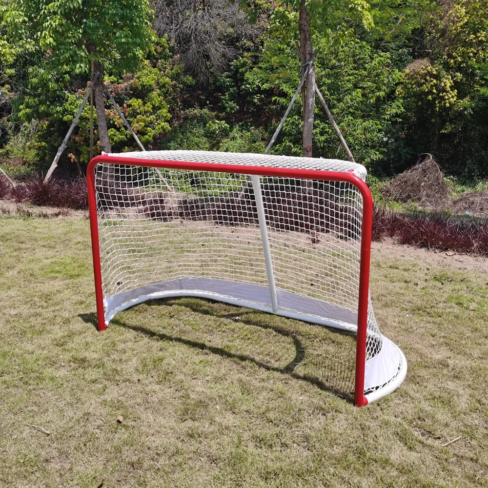 High Quality Portable Junior Goal Street Metal Hockey Goal Ice Hockey Steel Goal Set for Kids Rollerpromote sales