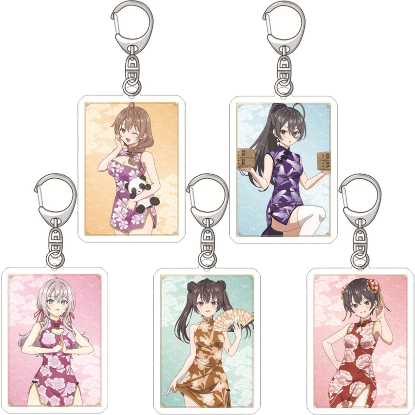 55MM Anime Alya Manchmal Versteckt Siehe Welten: Russische Figur Alya Yuki Suo Ayano Kimishima Acryl-Schlüsselanhänger Süße Geschenke