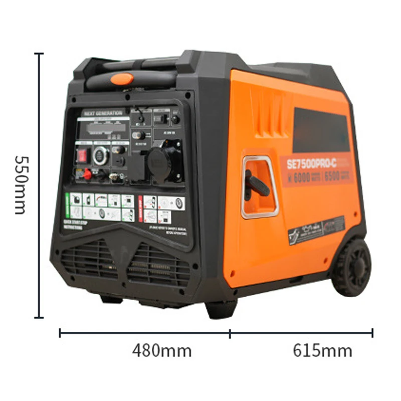 เครื่องกำเนิดไฟฟ้าเบนซิน220V การแปลงความถี่เงียบสำหรับใช้ในครัวเรือนการก่อสร้างเชิงพาณิชย์กลางแจ้ง