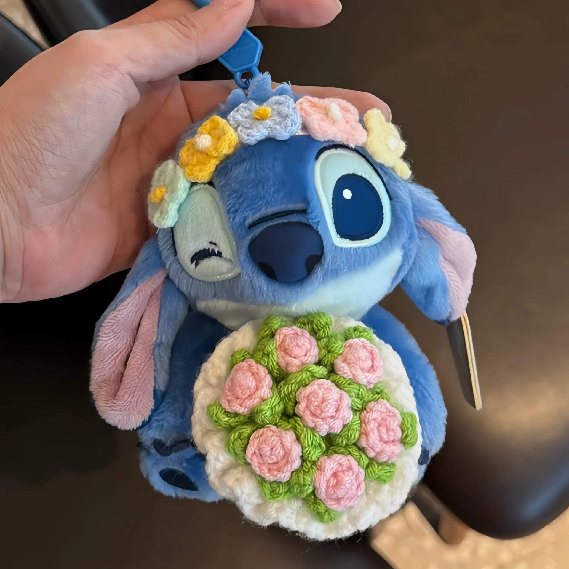 Disney Stitch Flower diy accessories，Plush gifts，Cute Doll，Best Valentine's Day and Birthday Gift，Couple gifts Stitch Flower