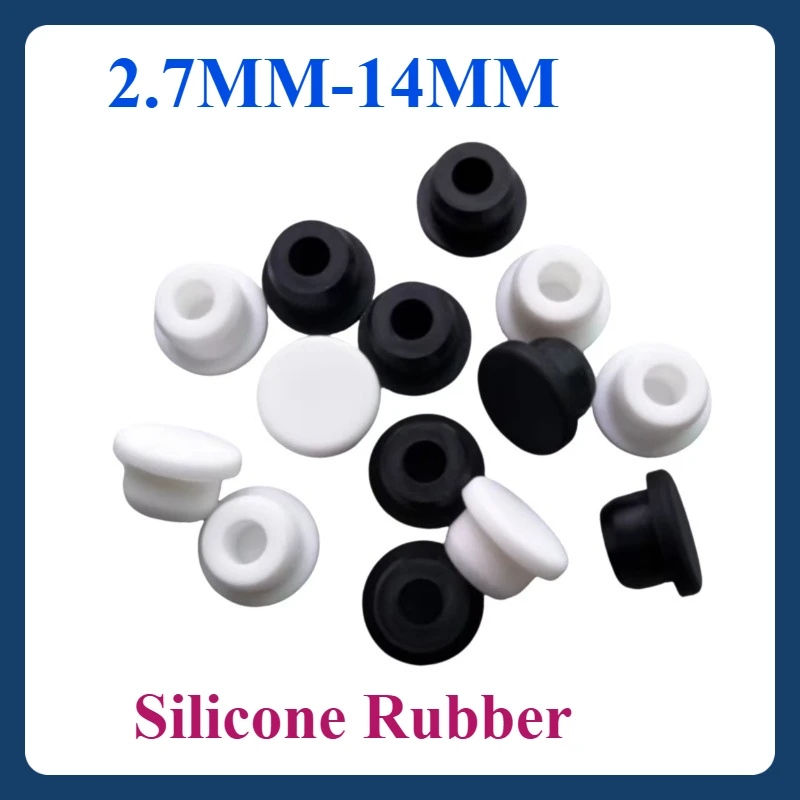 

2.7 mm to 14 mm White Silicone High-Temperature Test Tube Sealing Plug, Rubber Plug Protective Cover, Rubber Sleeve