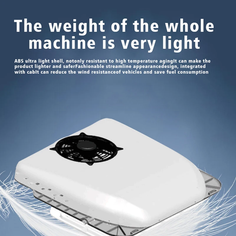 Treeligo Ultra-thin Car RV Rooftop Air Conditioner 12V 24V Electric Ceiling Overhead Air Conditioning For Motorhome Camper Van
