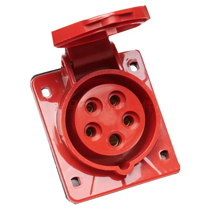 D-iesel Industrial Generator Accessories 380V Three-phase Plug Socket Waterproof and Anti-drop Five-hole 5-core 16A32A