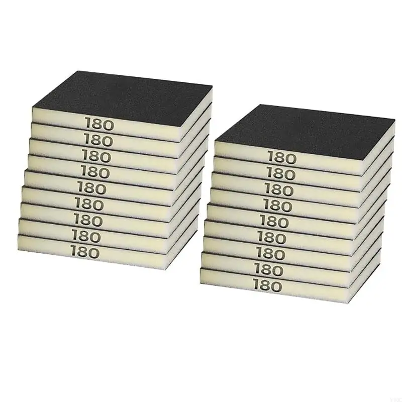 Pack Of 18 Sanding Sponges Grits for Wet and Dry Projects Washable Sturdy for Wood Plastic Metal Surfaces Treatments Y4QC