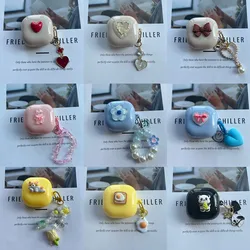 Funda de auriculares DIY para Samsung Galaxy Buds Live Buds Pro Buds2, funda protectora para auriculares para Samsuing Buds FE con llavero