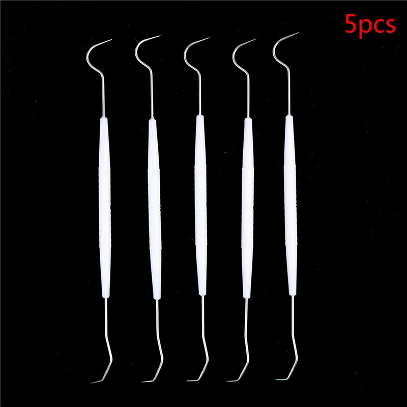 Aço inoxidável Double Ends Ferramenta Dental, Dentista, Dentes Limpos, Higiene, Explorador, Probe Hook, Escolha, Instrumento Dental, Ferramenta Dental, 5pcs por lote