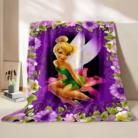 Cute Tinker Bell Cartoon Printed Blanket Christmas Birthday Gift for Women Men Teen Boys Girls, Special Gifts for Adult and Kids