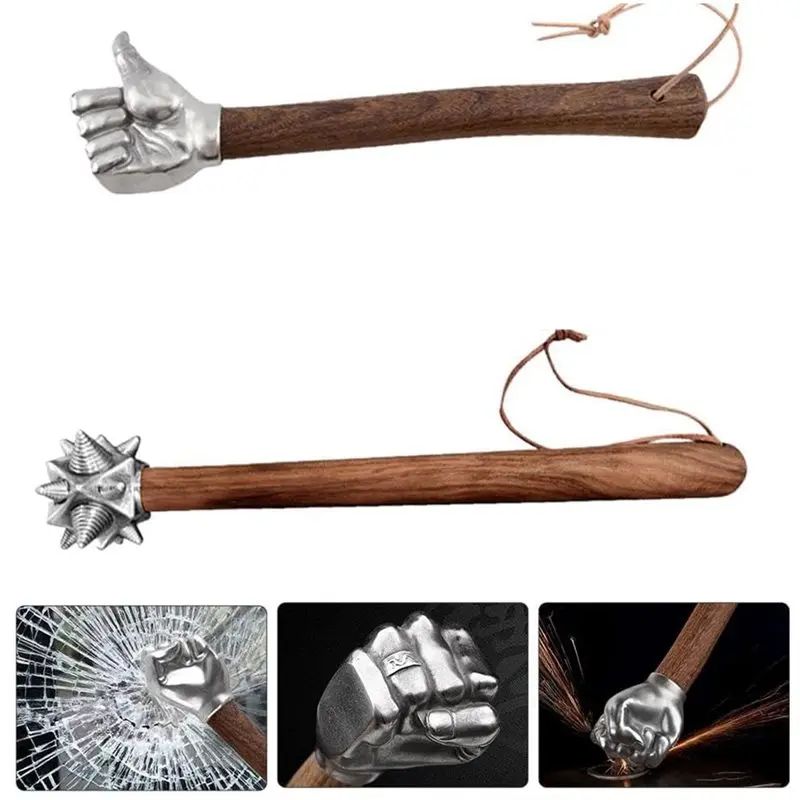 BMBY-สำหรับใช้งานกลางแจ้ง บ้าน และตั้งแคมป์ ค้อนรูปทรงนิ้วมือตามหลักสรีรศาสตร์ โครงสแตนเลสและด้ามจับไม้โรสวูด