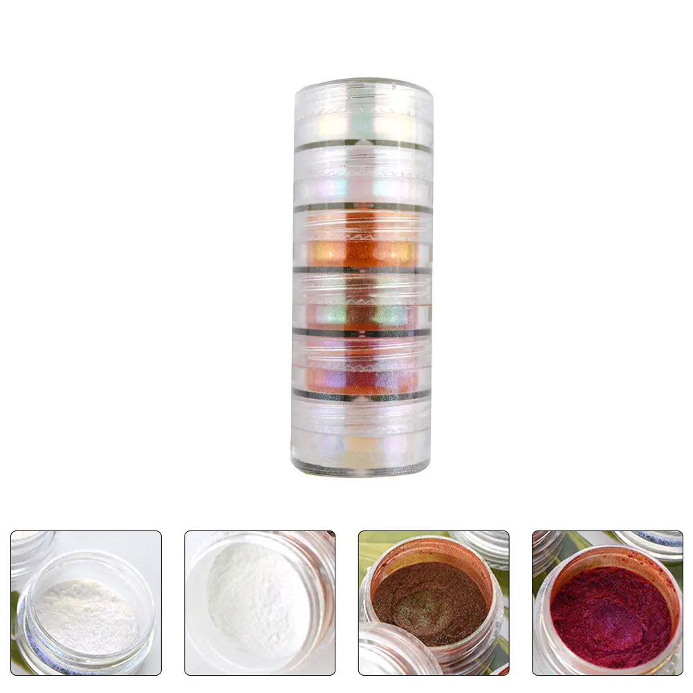 6Pcs Mica Pigment Powder Set Grade Safe for Skin Lips Eyes Pearl Effect Shimmer Depth DIY Soap Bath Craft Kit