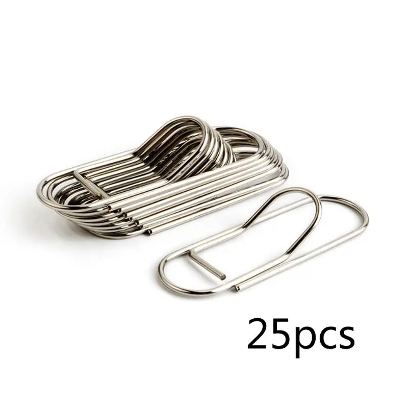 

25Pcs Metal Paper Clips Large Binder Clips Small Book Page Divider Decorative Bookmarks School Office Binding Supplies L41E