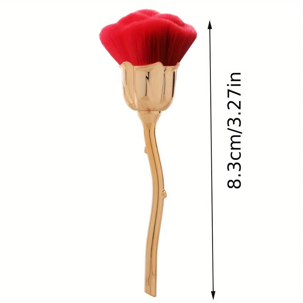A rose shaped nail dust brush, soft bristles, makeup foundation make-up&powder blusher tools, foundation make-up beauty brush