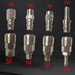 304 Stainless Steel Pneumatic Coupler C Type Quick-Connect Hose Fittings For Air Compressor SP PP SM PM SH PH SF PF 20 30 40