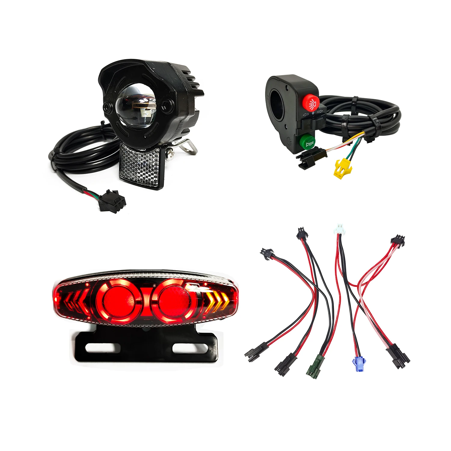 AliExpress EBKE Ebike Electric Bicycle Frontlight Rearlight Turn Signal Brakelight Set 24V 36V 48V 52V For Mountain City Folding Road Bike