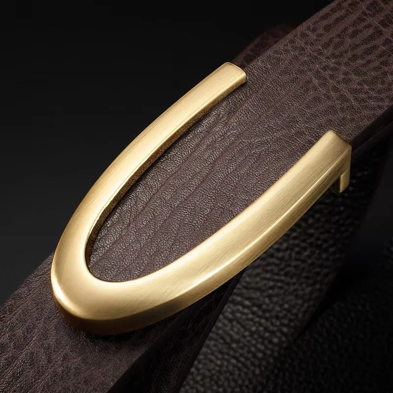 

2024 New Fashion Black Belt Men's C Letter Luxury Slide Buckle Coskin Belt Leather Designer Belt Casual High Quality