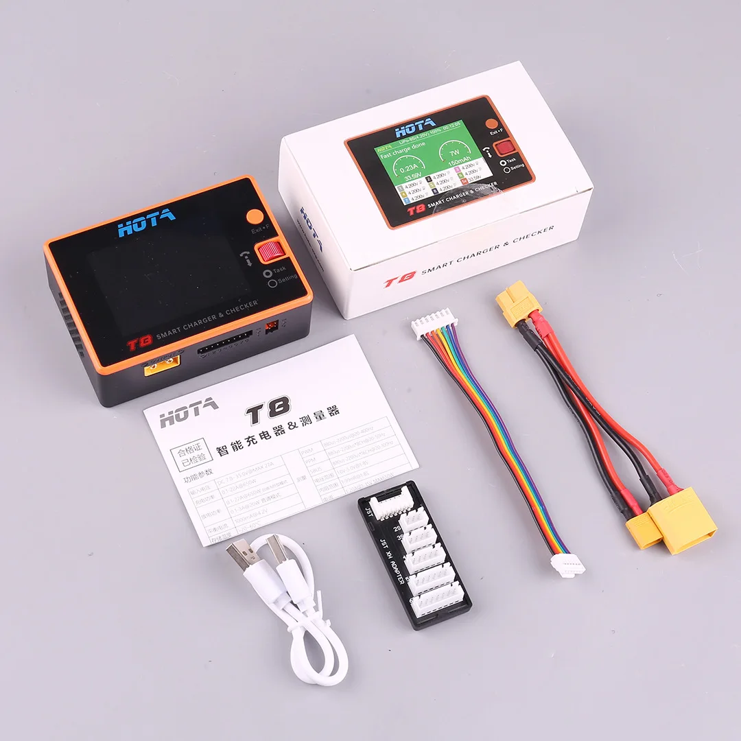 HOTA T8 model aircraft lithium battery balance charger 8S intelligent 650W Chinese and English 22A high-power magnetic suction m