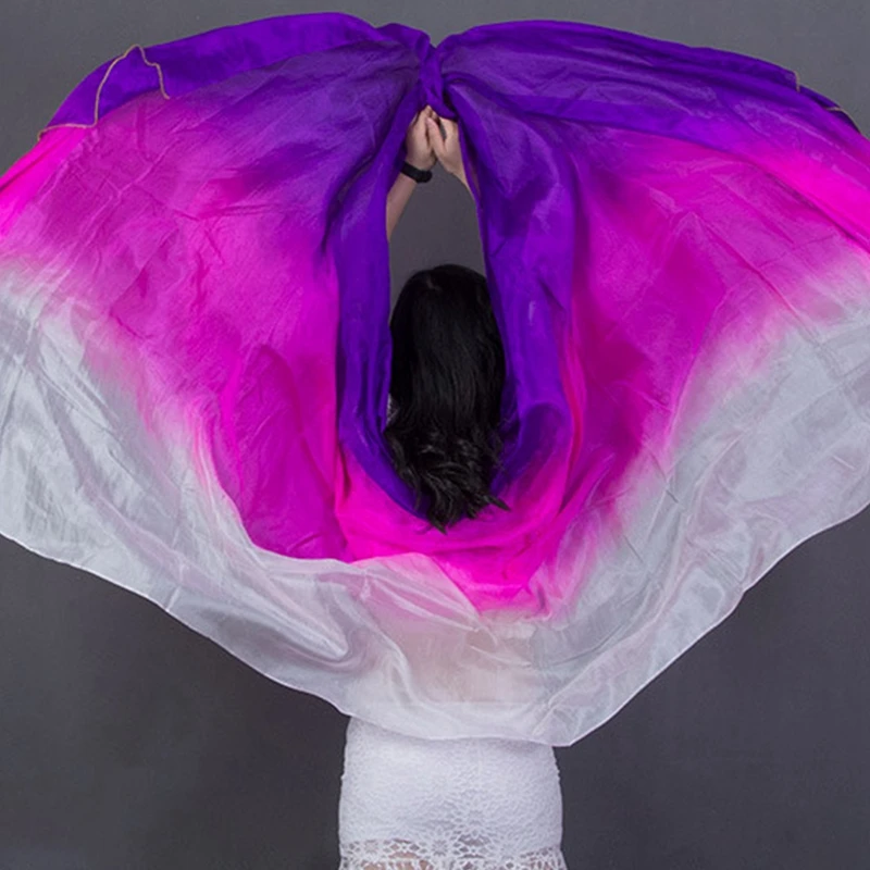 200cmx80cm Performance Dance Solid Color Light Texture Veil Shawls Women Scarf Costumes Accessories Belly Dance Veils