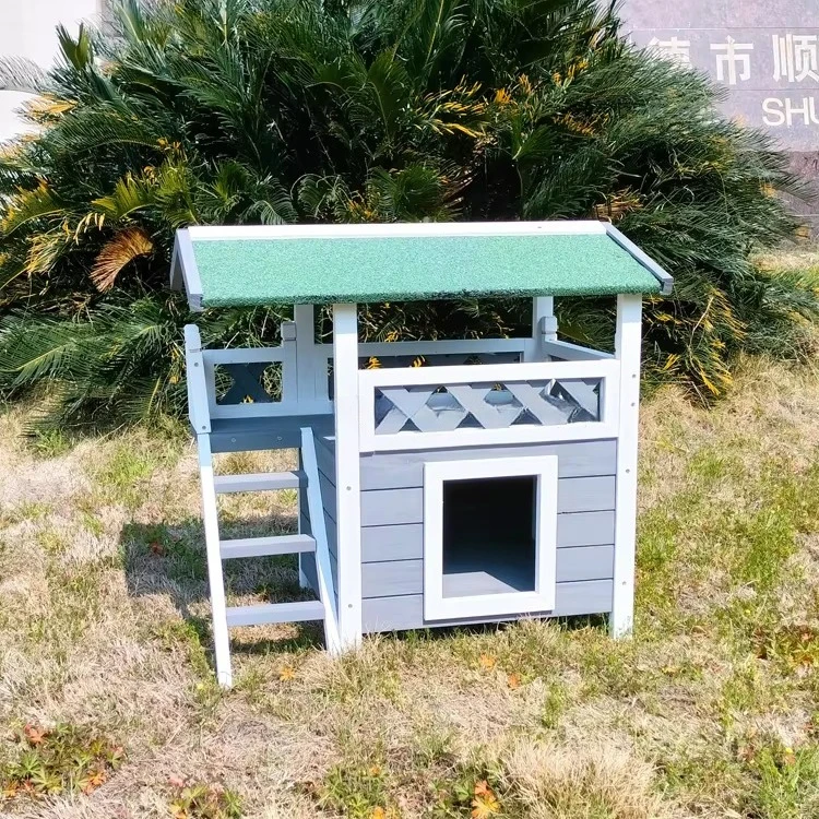 

Customizable For Small Animals & Dogs Grey Leisure Living Cage Carrier & House Luxury Modern Pet House Indoor Wood Cat House