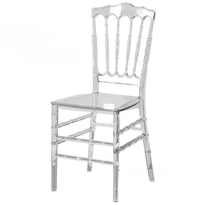& Crystal Hotel Dining Chair Outdoor Wedding Chair Banquet Transparent Leisure Back Hotel Chairs for Events Commercial Furniture