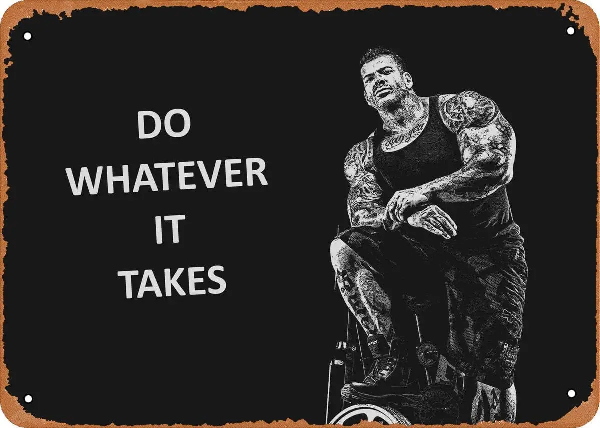 Vintage Look Metal Sign-Sports Rich Piana-8 inch X12 inch Tin Plate Wall Decor sign