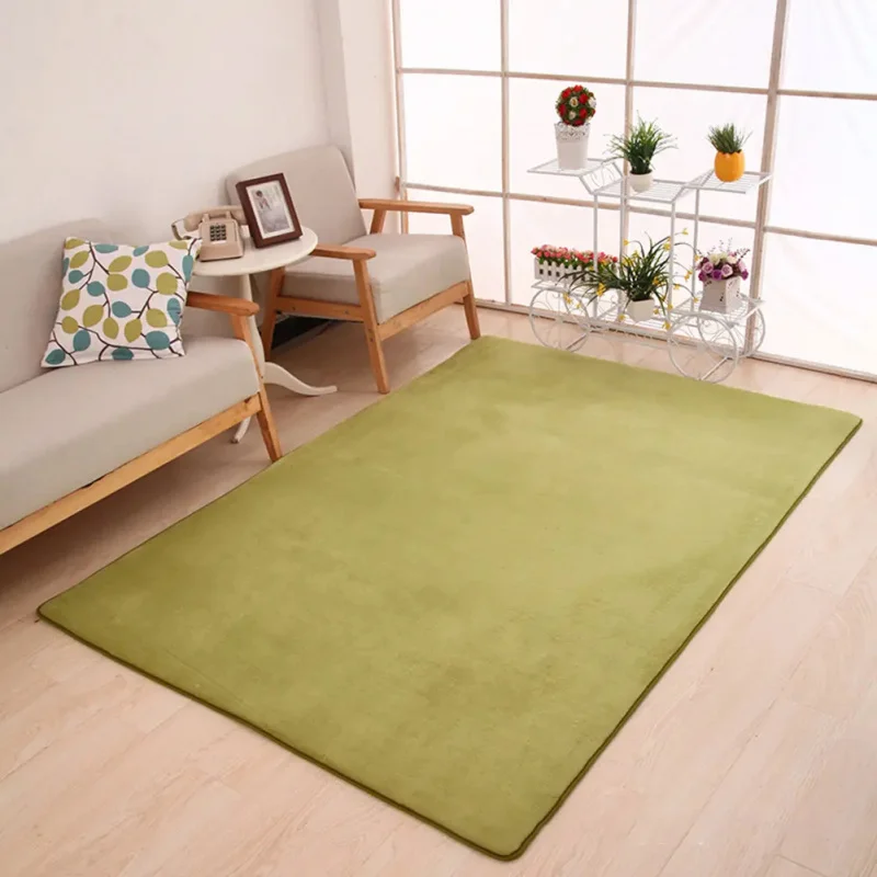 

Ковер из кораллового флиса VIKAMA, однотонный, мягкий прикроватный коврик, напольный коврик для детской комнаты, гостиной, украшение для дома